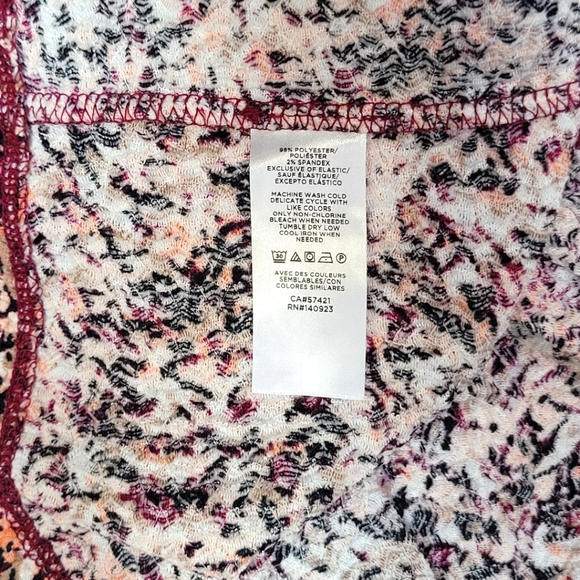 Womens Loft Textured Long Balloon Sleeve Multicolor Blouse Size M - Picture 9 of 10